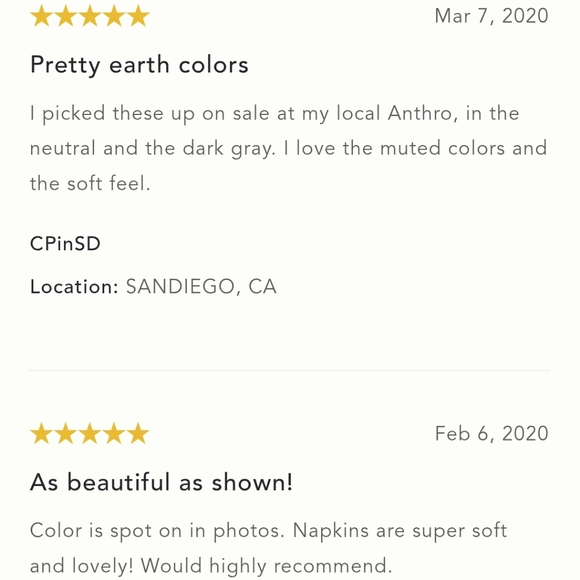 Anthropologie Jolan set of 4 Napkins - charcoal - Picture 8 of 11